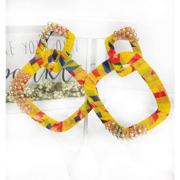 Square Dangle Earrings - Picture 2 of 3